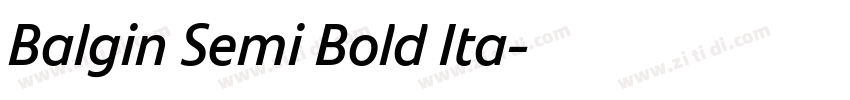 Balgin Semi Bold Ita字体转换